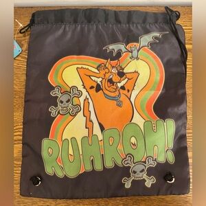 Spooky Halloween Cinch Bag - Black with Orange Character